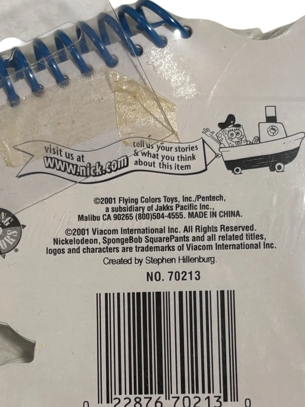 Vintage 2001 SpongeBob Squarepants Notepad NEW Sealed
